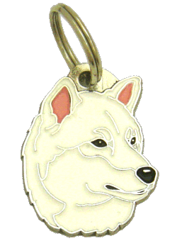 Shiba valkoinen - pet ID tag, dog ID tags, pet tags, personalized pet tags MjavHov - engraved pet tags online