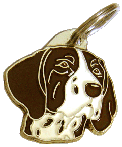 Lyhytkarvainen saksanseisoja ruskea-valkoinen - pet ID tag, dog ID tags, pet tags, personalized pet tags MjavHov - engraved pet tags online