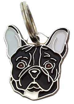 Ranskanbulldoggi musta - pet ID tag, dog ID tags, pet tags, personalized pet tags MjavHov - engraved pet tags online