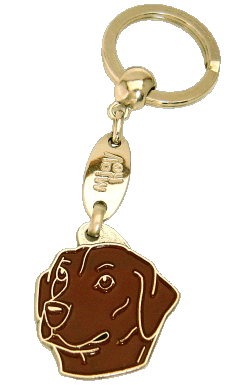 Labradorinnoutaja ruskea <br> (Avaimenperä, Kaiverrus sisältyy hintaan)