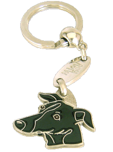 Vinttikoira musta - pet ID tag, dog ID tags, pet tags, personalized pet tags MjavHov - engraved pet tags online