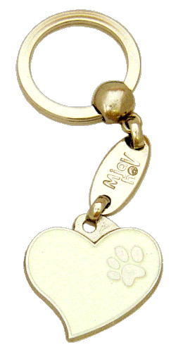 Sydän valkoinen - pet ID tag, dog ID tags, pet tags, personalized pet tags MjavHov - engraved pet tags online