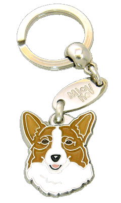 Welsh corgi punainen - pet ID tag, dog ID tags, pet tags, personalized pet tags MjavHov - engraved pet tags online