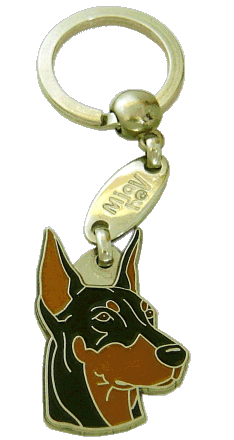 Dobermanni typistetyt korvat - pet ID tag, dog ID tags, pet tags, personalized pet tags MjavHov - engraved pet tags online