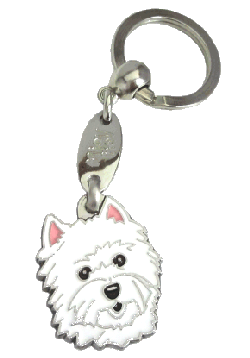 Valkoinen länsiylämaanterrieri - pet ID tag, dog ID tags, pet tags, personalized pet tags MjavHov - engraved pet tags online
