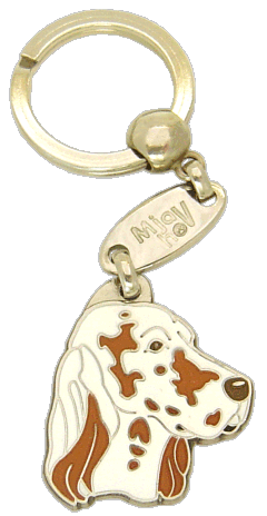 Englanninsetteri orange-belton - pet ID tag, dog ID tags, pet tags, personalized pet tags MjavHov - engraved pet tags online