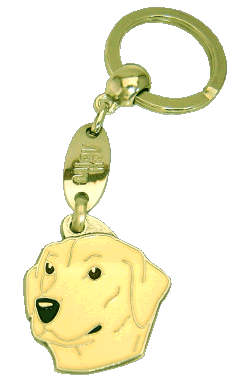 Labradorinnoutaja keltainen <br> (Avaimenperä, Ilman kaiverrusta)