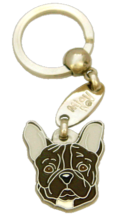 Ranskanbulldoggi tiikerijuovainen - pet ID tag, dog ID tags, pet tags, personalized pet tags MjavHov - engraved pet tags online