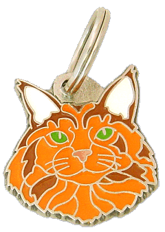 Maine coon rdeča <br> (obesek za mucko, Gravura vključena v ceno)