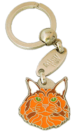 Maine coon rdeča <br> (obesek za ključe, Gravura vključena v ceno)