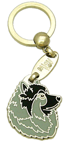 Keeshond <br> (keyring, engraving included)